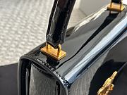 Women Celine Teen Garance Bag In Patent Calfskin Shiny Leather Black 18cm - 4