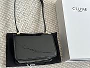 Women Celine Teen Garance Bag In Patent Calfskin Shiny Leather Black 18cm - 6