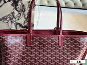 Colestore Goyard Anjou Tote Bag In Chevroches Calfskin And Ine Canvas Rouge 34*27cm - 6