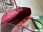 Colestore Goyard Anjou Tote Bag In Chevroches Calfskin And Ine Canvas Rouge 34*27cm - 5