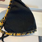 Colestore Versace Barocco Printed Triangle Bikini Top with Bottom Black Gold Swimwear Medusa Amplified Print  - 4