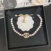 Colestore Chanel Pearl Necklace Gold  - 6