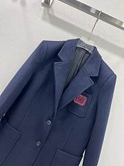 Colestore Single-breasted mohair jacket Navy Blue With red - 5