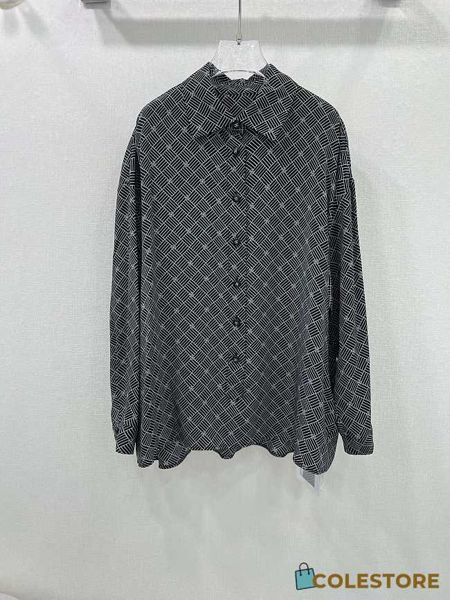 Colestore Chanel Blouse SS24-25  Printed Crêpe de Chine  Black & White - 1