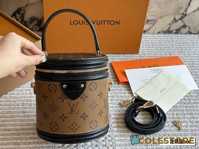 Colestore Louis Vuitton Monogram Reverse Cannes Vanity Bag Black 15 cm - 1
