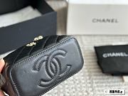 Colestore Chanel Vanity Make Up Bag Black Top Handle 19 cm - 3