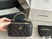 Colestore Chanel Vanity Make Up Bag Black Top Handle 19 cm - 4