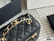 Colestore Chanel Vanity Make Up Bag Black Top Handle 19 cm - 5