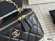 Colestore Chanel Vanity Make Up Bag Black Top Handle 19 cm - 6