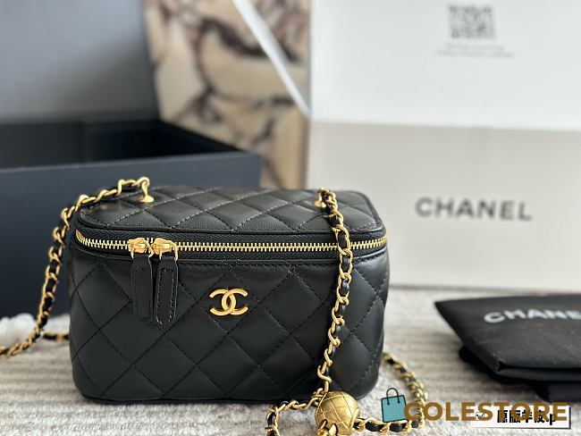 Colestore Chanel Vanity Make Up Bag Black 19 cm - 1