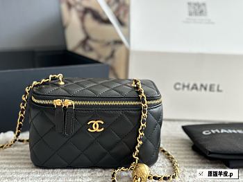 Colestore Chanel Vanity Make Up Bag Black 19 cm