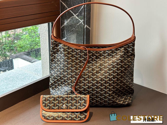 Colestore Goyard Goyardine Black Brown Boheme PM Hobo Bag 32*25cm - 1