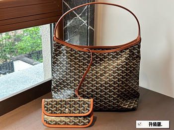 Colestore Goyard Goyardine Black Brown Boheme PM Hobo Bag 32*25cm