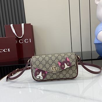 Colestore GG mini shoulder bag with cat detail 22x13x4cm