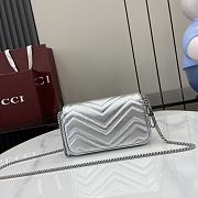 Colestore Gucci Marmont Mini Silver 16.5x10x4.5cm  - 5