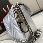 Colestore Gucci Marmont Mini Silver 16.5x10x4.5cm  - 4