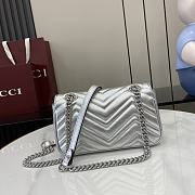 Colestore Gucci Marmont Medium Silver 22x13x6cm - 5