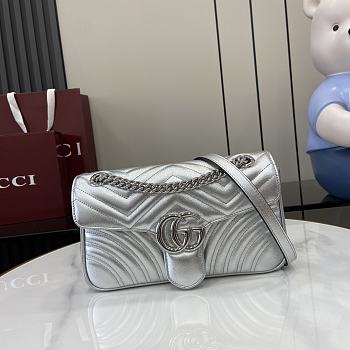 Colestore Gucci Marmont Silver 26x15x7cm
