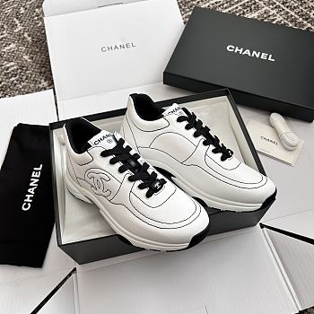 Colestore Chanel 25 Cruise White & Black Cotton Sneakers