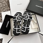 Colestore Chanel 25 Cruise White & Black Cotton Sneakers - 5