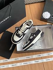 Colestore Chanel Black White CC Logo Suede Sneakers - 6