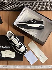Colestore Chanel Black White CC Logo Suede Sneakers - 4