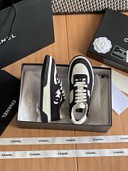 Colestore Chanel Black White CC Logo Suede Sneakers - 3