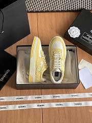 Colestore Chanel Yellow White CC Logo Suede Sneakers - 6