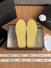 Colestore Chanel Yellow White CC Logo Suede Sneakers - 2