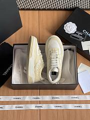 Colestore Chanel Beige White CC Logo Suede Sneakers - 6
