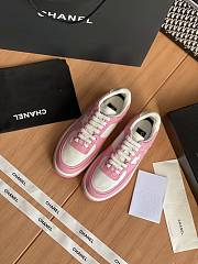 Colestore Chanel Pink White CC Logo Suede Sneakers - 1