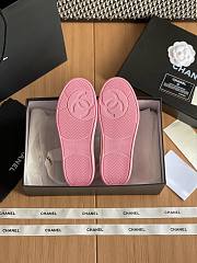 Colestore Chanel Pink White CC Logo Suede Sneakers - 6