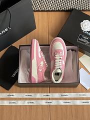 Colestore Chanel Pink White CC Logo Suede Sneakers - 5