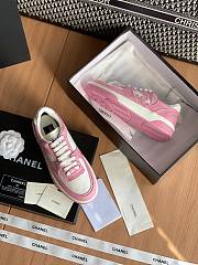Colestore Chanel Pink White CC Logo Suede Sneakers - 3