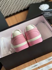 Colestore Chanel Pink White CC Logo Suede Sneakers - 2