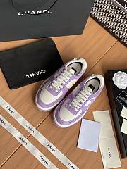 Colestore Chanel Purple White CC Logo Suede Sneakers - 1