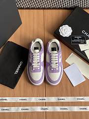Colestore Chanel Purple White CC Logo Suede Sneakers - 6