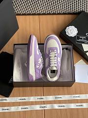 Colestore Chanel Purple White CC Logo Suede Sneakers - 5