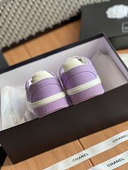 Colestore Chanel Purple White CC Logo Suede Sneakers - 3