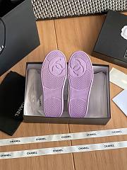 Colestore Chanel Purple White CC Logo Suede Sneakers - 2