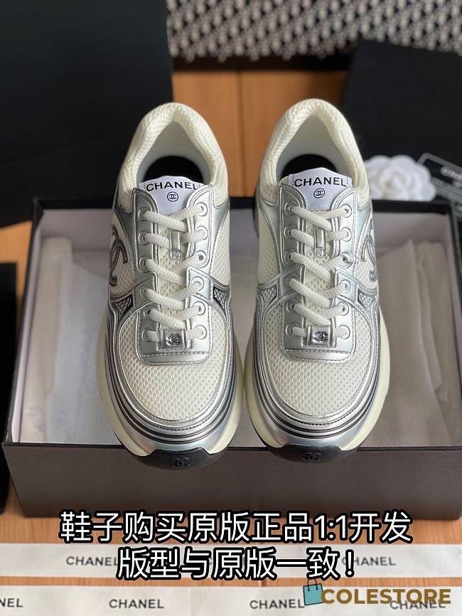 Colestore Chanel Sneaker Silver  - 1