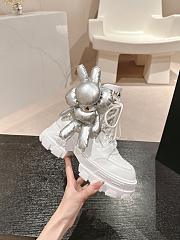 Colestore Chanel Ankle Boots White - 5