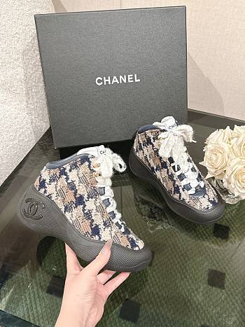 Colestore Chanel Tweed Sneaker Brown