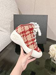 Colestore Chanel Tweed Red Boots - 6
