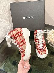 Colestore Chanel Tweed Red Boots - 3