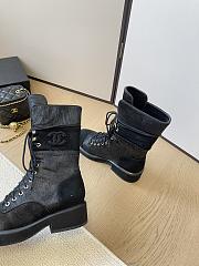 Colestore Chanel High Boots Suede Black - 3