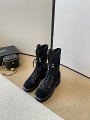 Colestore Chanel High Boots Suede Black - 5
