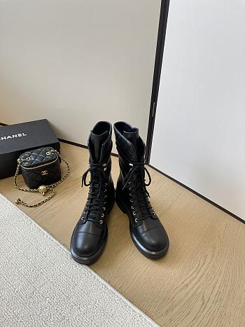 Colestore Chanel High Boots Leather Black