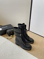 Colestore Chanel High Boots Leather Black - 3