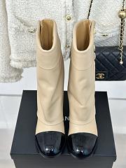 Colestore Chanel Knee Boots Beige - 4